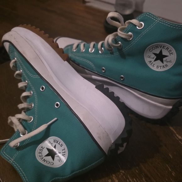 Converse Run Star Hike Hi – Teal Green Size: Women’s 10.5 / Men’s 8.5 - Picture 2 of 9